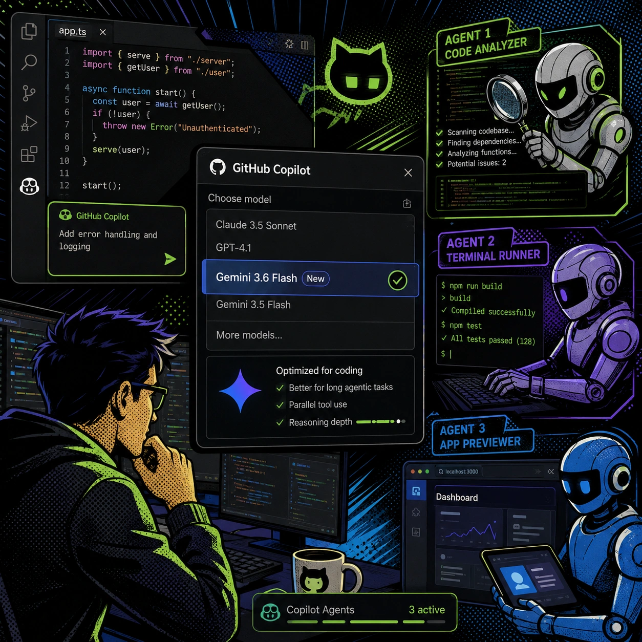 Gemini 3.6 Flash begins rolling out in GitHub Copilot